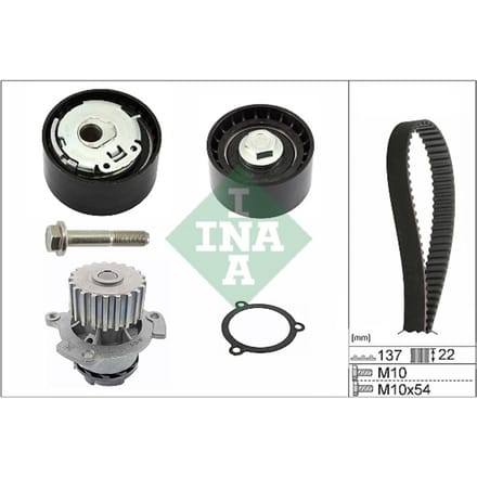 Schaeffler Ina Waterpomp + distributieriem set INA 530 0536 30