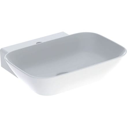 Geberit ONE Countertop washbasin bowl shape, 1 tap hole, without overflow, vertical outlet 505.041.01.6