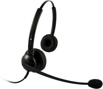 plusonic 5512-5.2P On Ear headset Telefoon Kabel Stereo Zwart