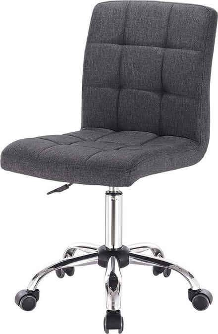 Bolt Edge Werkkruk - Donkergrijs - Ergonomisch - Stoffen bekleding - Op wieltjes