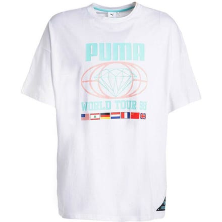 Puma x Diamond Supply Heren Tee Logo Casual Top Wit T-Shirt 578232 02