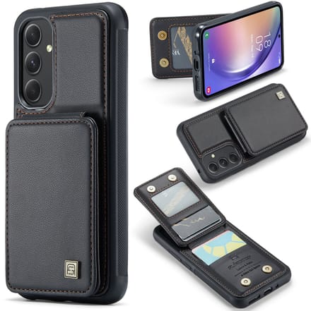 Portemonnee Backcover met RFID-bescherming voor Galaxy S24 FE _ Zwart