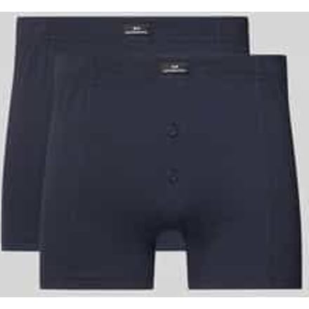 Gotzburg heren boxershorts wijd model met gulp (2-pack) - donkerblauw