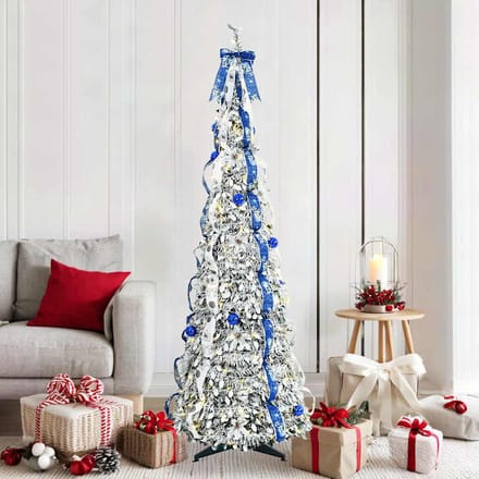 vidaXL - Kunstkerstboom - Wit - 180 - cm - PVC