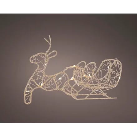 Decorismicro Led Rendiermetaal Lichtsnoer - 10 Led's - Warm Wit - 13cm - Binnen