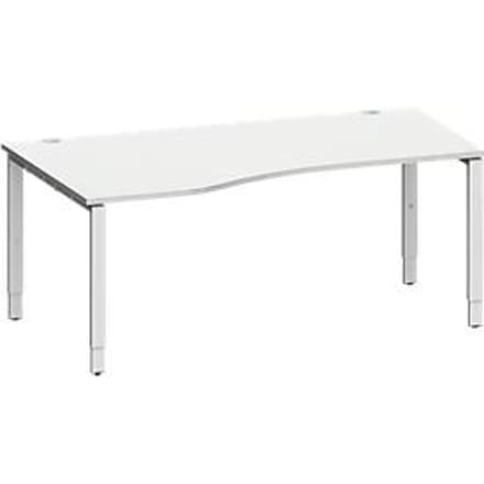 Schäfer Shop Genius bureau MODENA FLEX, aanbouw links, B 1800 mm, lichtgrijs