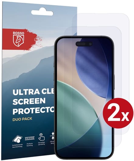 Rosso Screen Protector Geschikt voor Apple iPhone Air | Ultra Clear Duo Pack | TPU Folie | Case Friendly Beschermfolie | 2 Stuks