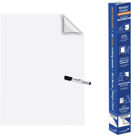 Legamaster - magic-chart - whiteboard - folie - 60x80cm - wit - 1 x 25 vel