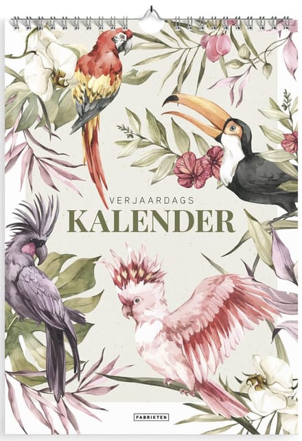 Fabrikten Verjaardagskalender Tropisch - A4 - Tropische vogels