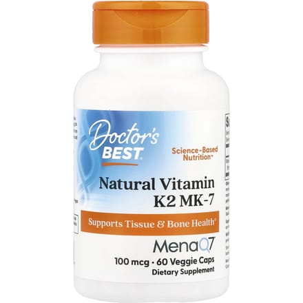 Doctor's Best, Vitamine K2 MK-7 naturelle avec MenaQ7, 100 mcg, 60 capsules végétariennes