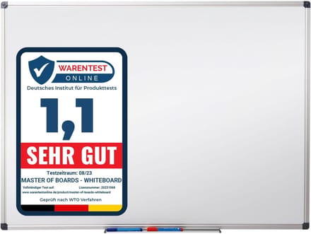 FLOORDIREKT Whiteboard - Gelakt oppervlak - Met Opbergbak - Droog uitwisbaar - Magnetisch - 45 x 60 cm