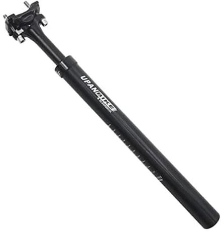 Fiets Zadelpen met Schokdemper - 400mm Lengte, Diverse Diameters, Verstelbare Hoek