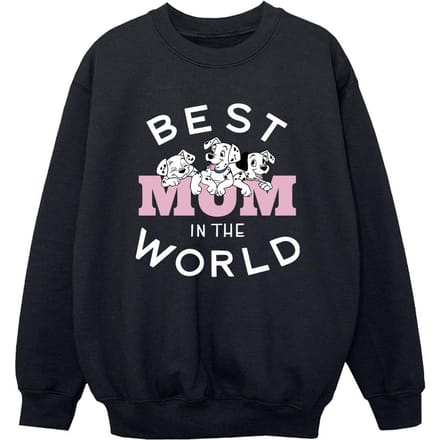Disney Jongens Sweatshirt 101 Dalmatiërs Beste Moeder Ter Wereld (Zwart)
