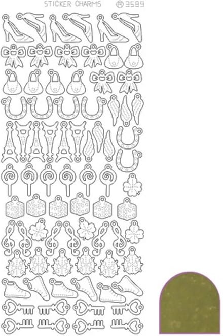 Hobbyjournaal - Stickervel - Charm Lucky - Mirror: Gold - STCH047