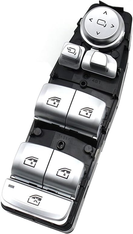Ruitenschakelaar - Vensterknop - Auto Besturing - Directe Plug-and-Play - OEM Vervanging - Zilver