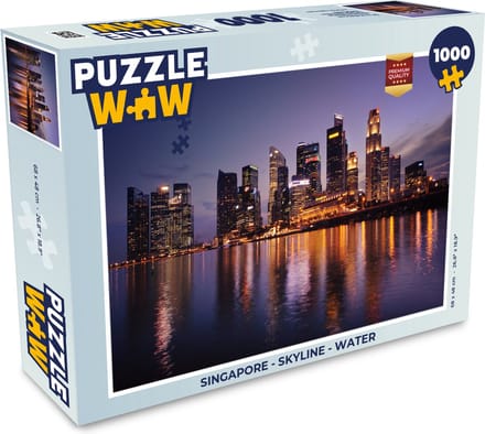 Puzzel Singapore - Skyline - Water - Legpuzzel - Puzzel 1000 stukjes volwassenen