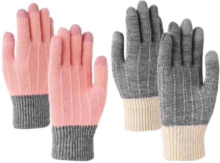 Dailygoods- Winterhandschoenen Touchscreen - Heren/Dames - Warm - Winddicht - Stretch Gebreid - Eén Maat - Handschoenen