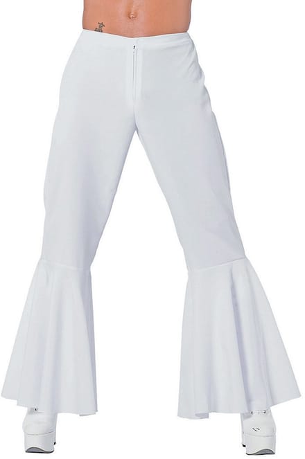 Hippie broek bi-stretch man wit - Maat 60