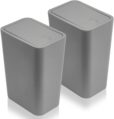 Dailygoods- Afvalemmer 10 Liter - 2 Stuks - Met Deksel - Geurisolatie