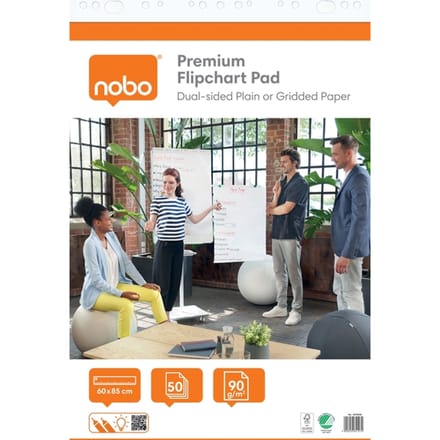 Flipoverpapier Nobo Premium 60x85cm dubbelzijdig 50vel