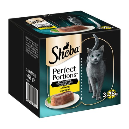 96 x 37,5 g Sheba Perfect Portions Paté met Kip Kattenvoer Nat