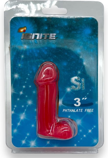 Ignite Mini Dildo 3" - Compact, Veilig en Stijlvol in Rood