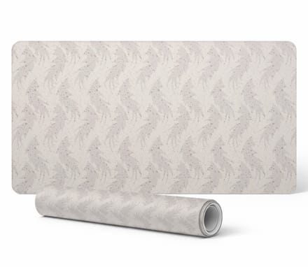 Beschermende vinyl werkmat met delicate bladeren, 100x50 cm