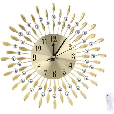 Huishoudelijk Innovatieve Moderne Wandklok Woonkamer Hangende Quartz Klok Decoratie beige