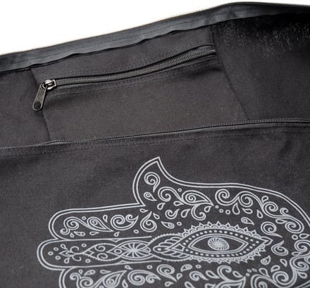 Yogatasche yogibag® basic - zip - cotton - art collection - 65 cm - hand of fatima - black