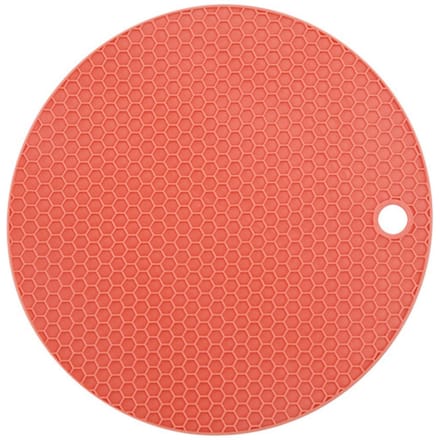 Hittebestendige Mat Silicone Antislip Rond 17cm Hitte-isolatiepad voor Keuken Aanrecht red