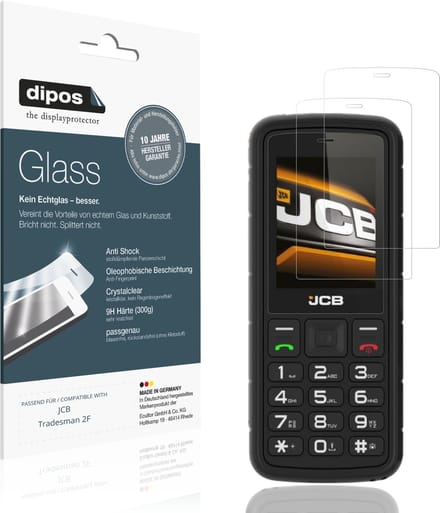 dipos – 2x Pantserfolie geschikt voor JCB Tradesman 2F | 9H Screenprotector