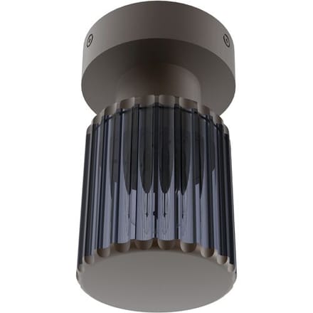 KS Verlichting - wandlamp - Sablon - plafondlamp - sokkellamp - zwart - bruin - E27 - buitenlamp - aluminium - dimbaar