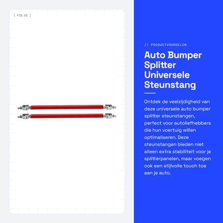 Dailygoods- Bumper Splitter Verstelbaar - 20cm Steunstang - Aluminium Constructie - Lichtgewicht Ontwerp - Multifunctioneel - Eenvoudige Installatie - Auto Splitter