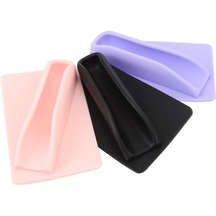 3 pièces Support de téléphone rouge à lèvres Silicone Support à lèvres Portable Manchon pour gloss à lèvres avec dos adhésif pour beige