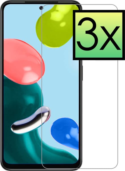 Screenprotector - 3 Stuks - Geschikt voor Xiaomi Redmi Note 11s - Extra Sterk - Beschermglas - Gehard Glas - Tempered Glass - Screen Protector - Bescherm Cover