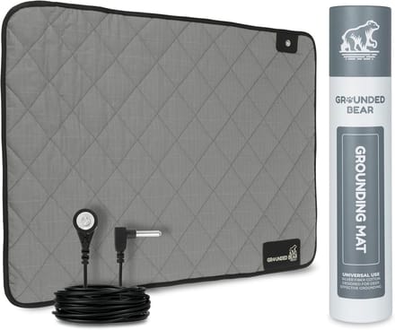 Aarding Mat - Wellness Mat - Ontspanning & Slaap - Zilvervezel Katoen - 24 x 16 cm - Grijs