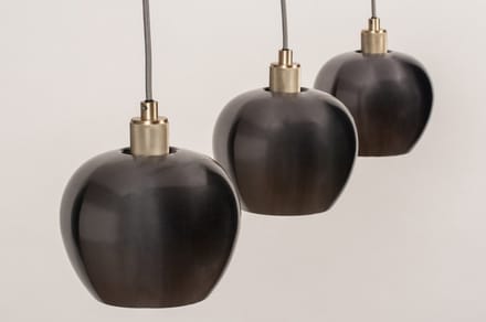 Lumidora Hanglamp 74205 - STORMI - 3 Lichts - E14 - Grijs - Staalgrijs - Metaal
