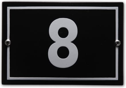 Huisnummer model Phil nr. 8