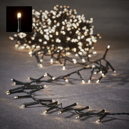 Luca Lighting kerstverlichting lichtsnoer - buiten - 700 lampjes warm wit - flashfunctie - 1400 cm
