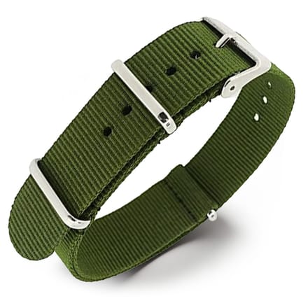 NATO Horlogeband G10 Military Nylon Strap - Legergroen 20mm