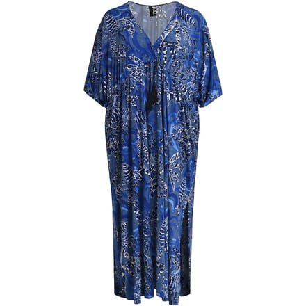 Jersey jurk met pompons ceintuur voor dames Mat Fashion