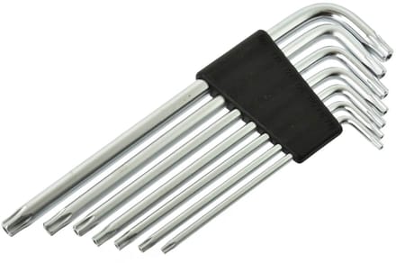GEKO 7-delige lange torxsleutelset - extra bereik en koppel - T10 tot T40