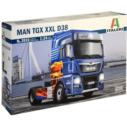 Italeri Modelbouwpakket Vrachtwagens - 3916 MAN TGX XXL D38 E6 Edition Plastic - 1:24 - Modelbouw