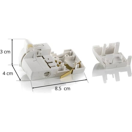 GLOBAL 3-fase multiadapter Noa, draagkracht 5kg, wit