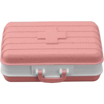 Mini Medicijndoos 6 Vakken Kofferontwerp Strakke Sluiting Plastic Medicijncontainer voor Zak roze