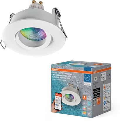 OSRAM Smart Matter Spot LED inbouwspot IP65 RGBW verstelbaar wit, 4,7W Smart Home, dimbaar, app-bediening
