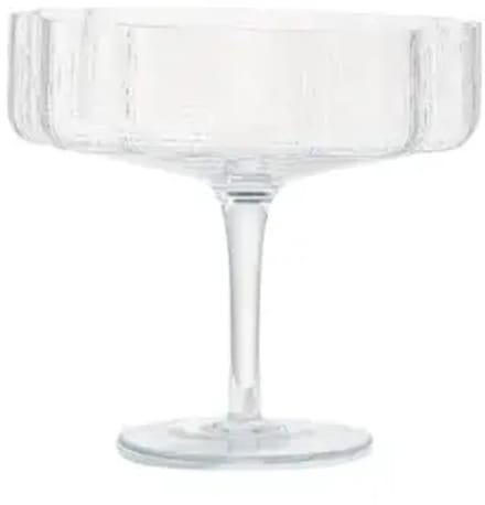 Dia – glazen serveerschaal – Elegance – luxe design – transparant – Ø22,5cm, h20cm