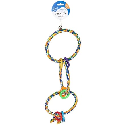 Duvoplus - Speelgoed Voor Dieren - Vogel - Touw Met 3 Ringen 60cm - 1st