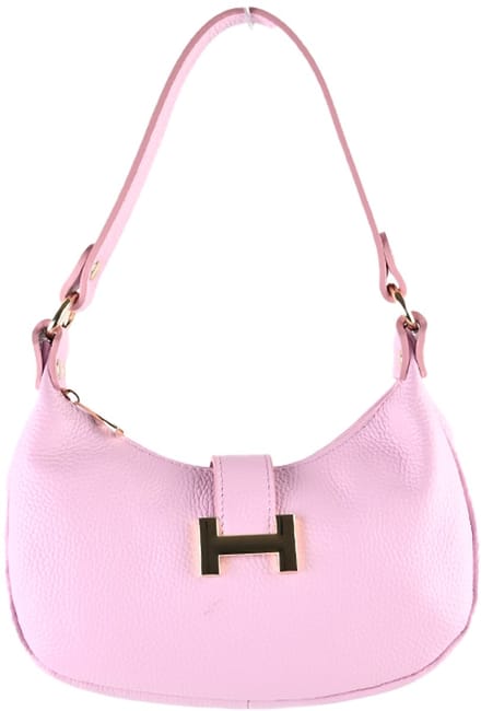 Giuliano Lederen handtas Gaia - Made in Italy - Roze