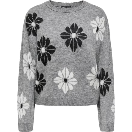 ONLY - ONLFREESIA LS FLOWER O-NECK KNT NOOS - Dames - Gebreide truien